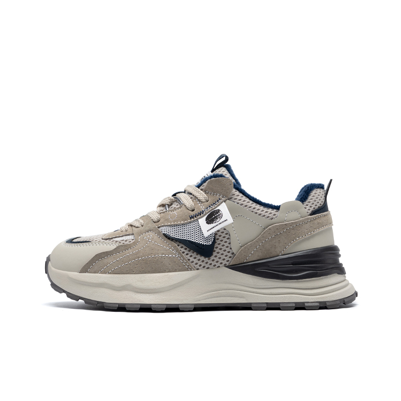 

Ретро спортивные преппи дышащие и легкие низкие кеды унисекс ZHR, серый синий[fleece-lined]-g666a