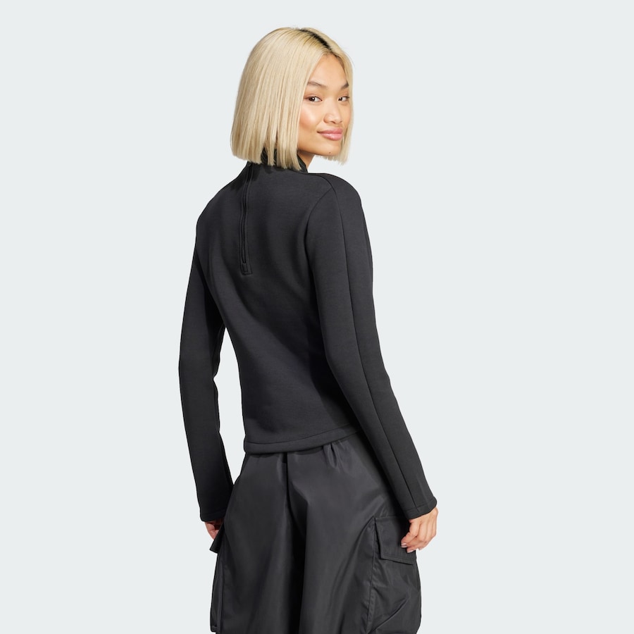 Толстовка ADIDAS ORIGINALS Structured Interlock Long Sleeve, черный — фото 3