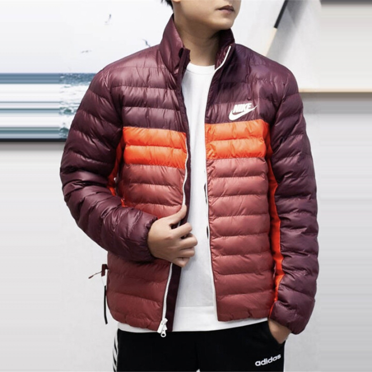Nike Пуховик мужской Ночной закат красно-коричневый, Night Russet Red — фото 3
