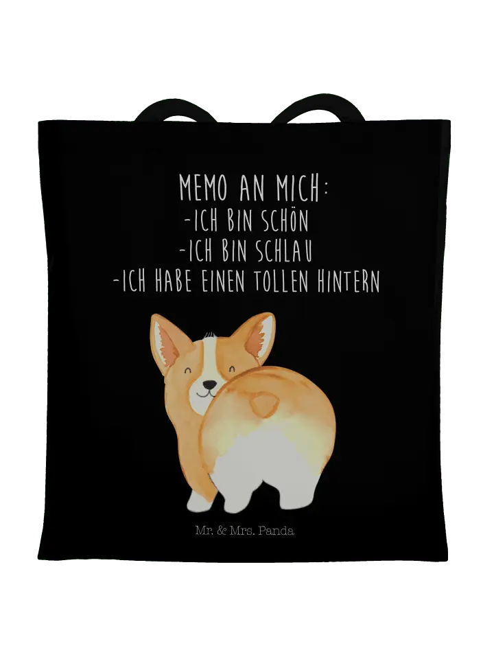 

Сумка для переноски Mr & Mrs Panda Corgi Po, черный