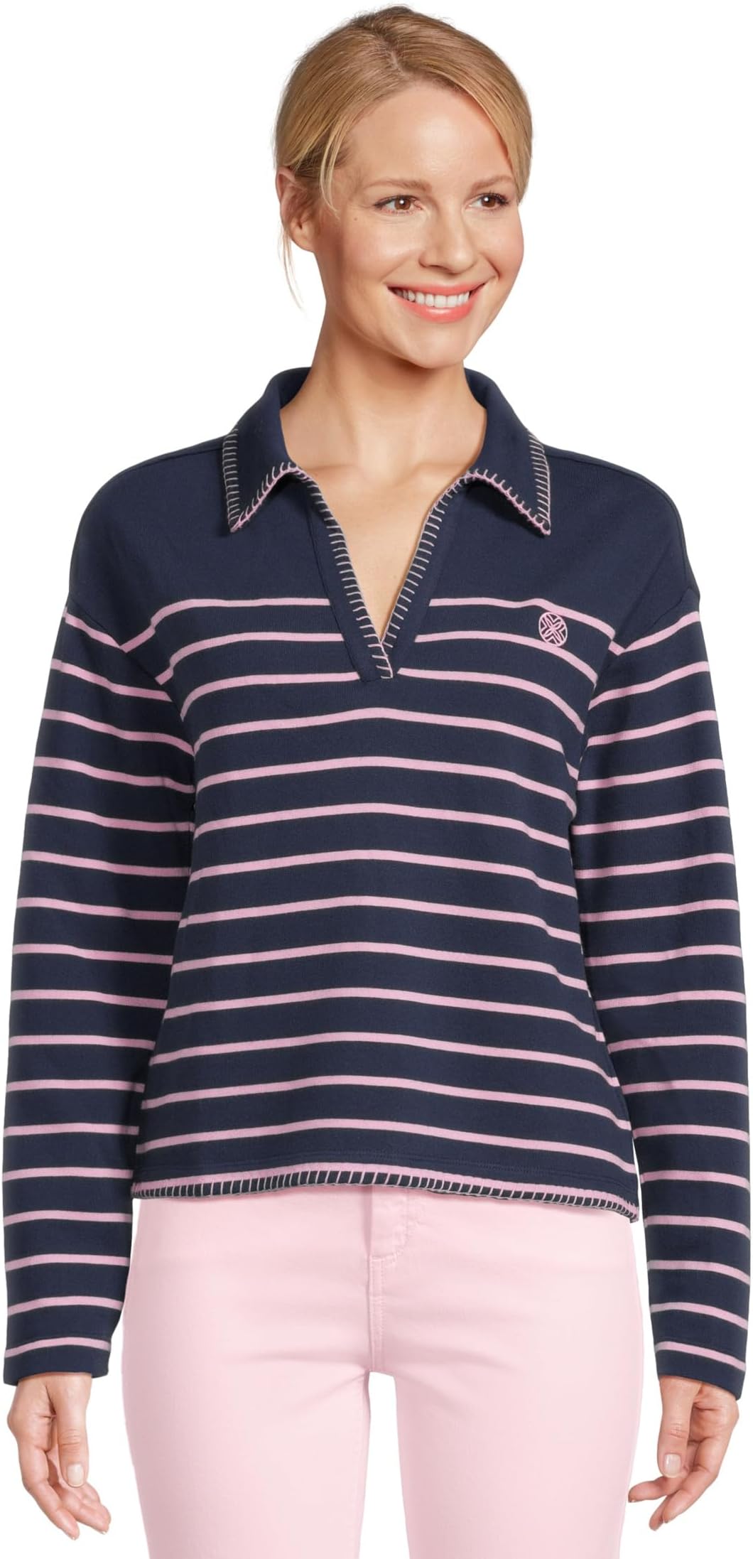 

Пуловер Lilly Pulitzer Corvaya Pullover, цвет Low Tide Navy Legacy Stripe