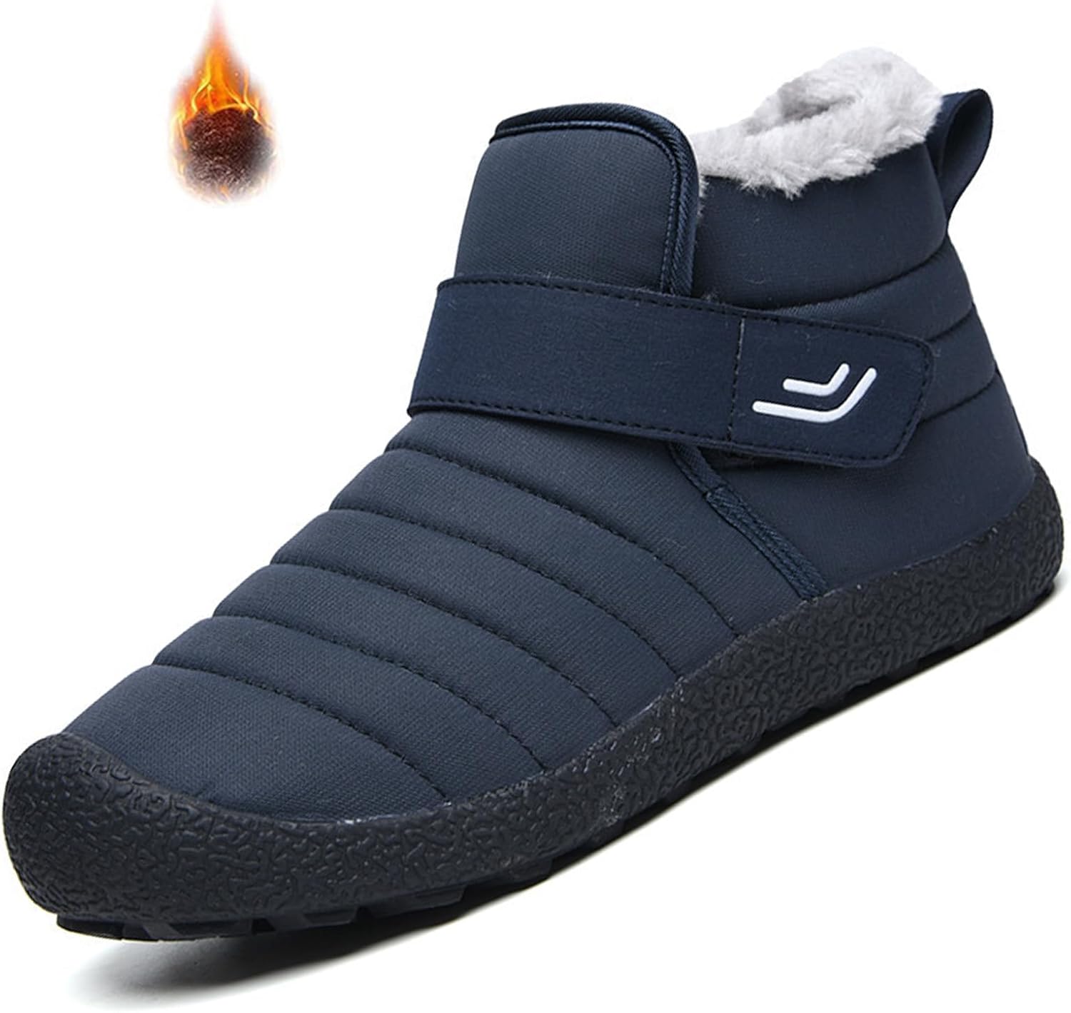 

Женские и мужские зимние теплые ботильоны для снега, водонепроницаемые, с утепленной полностью меховой подкладкой, противоскользящие, комфортные, легкие кроссовки Angrymonkey, синий