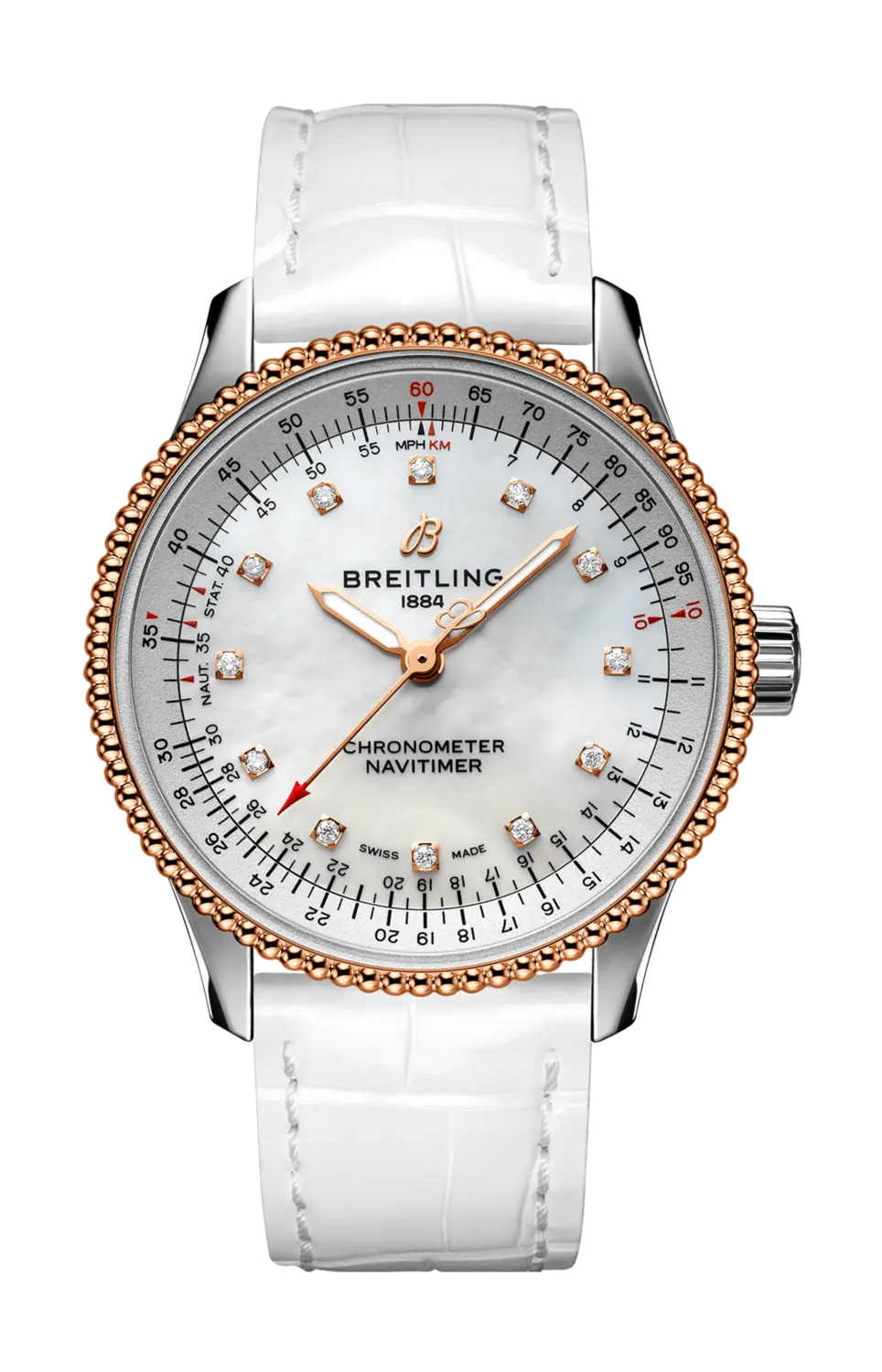 

Часы Breitling Navitimer 35 с розовым золотом