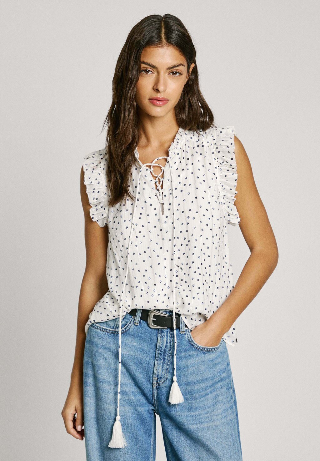 

Блуза Pepe Jeans, кремовый