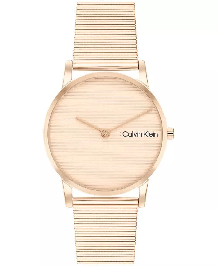 

Женские часы CK Feel Carnation золотистого цвета с сеткой из нержавеющей стали, 30 мм Calvin Klein