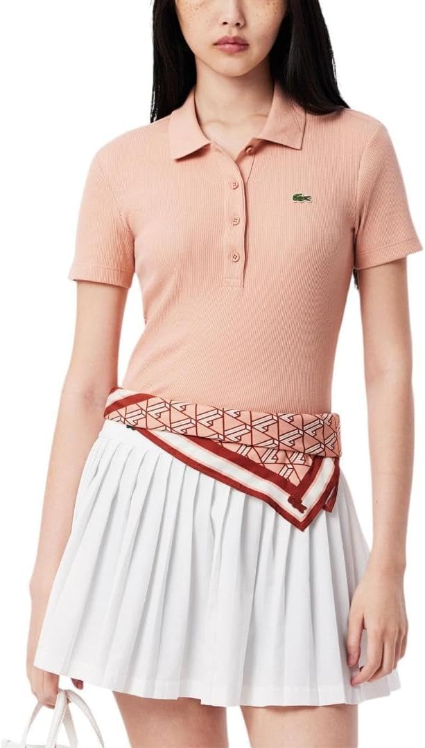 

Lacorate женская L.12.d короткий рукав slim fit зеленый croc поло Lacoste, Latte