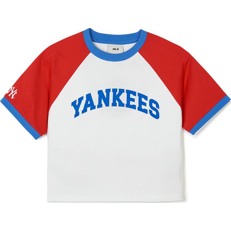 

MLB Футболка New York Yankees с регланными рукавами женская красная