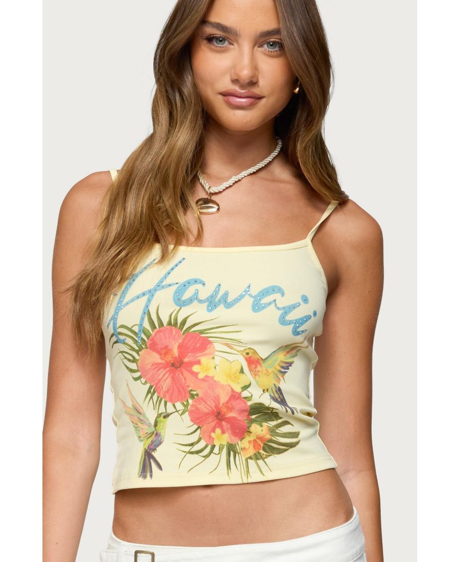 

Женская майка Hawaii Babe Edikted, Yellow