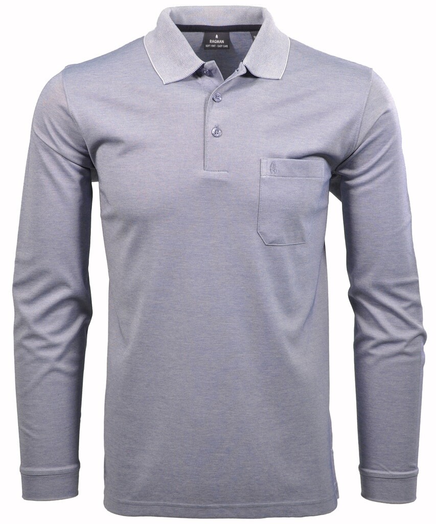 

Футболка Ragman Softknit Polo langarm, синий