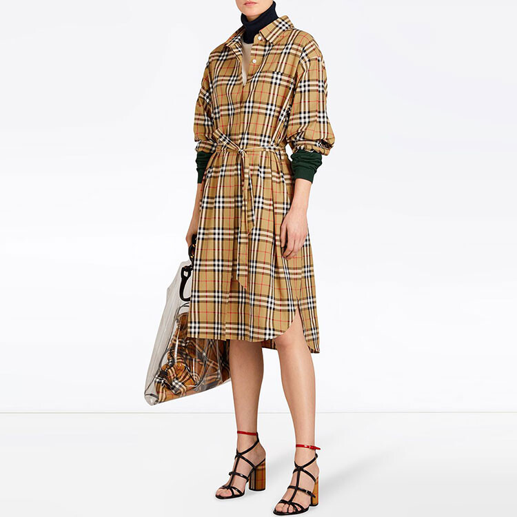Юбка Burberry Женская Повседневная Длинная Archive бежевый — фото 4