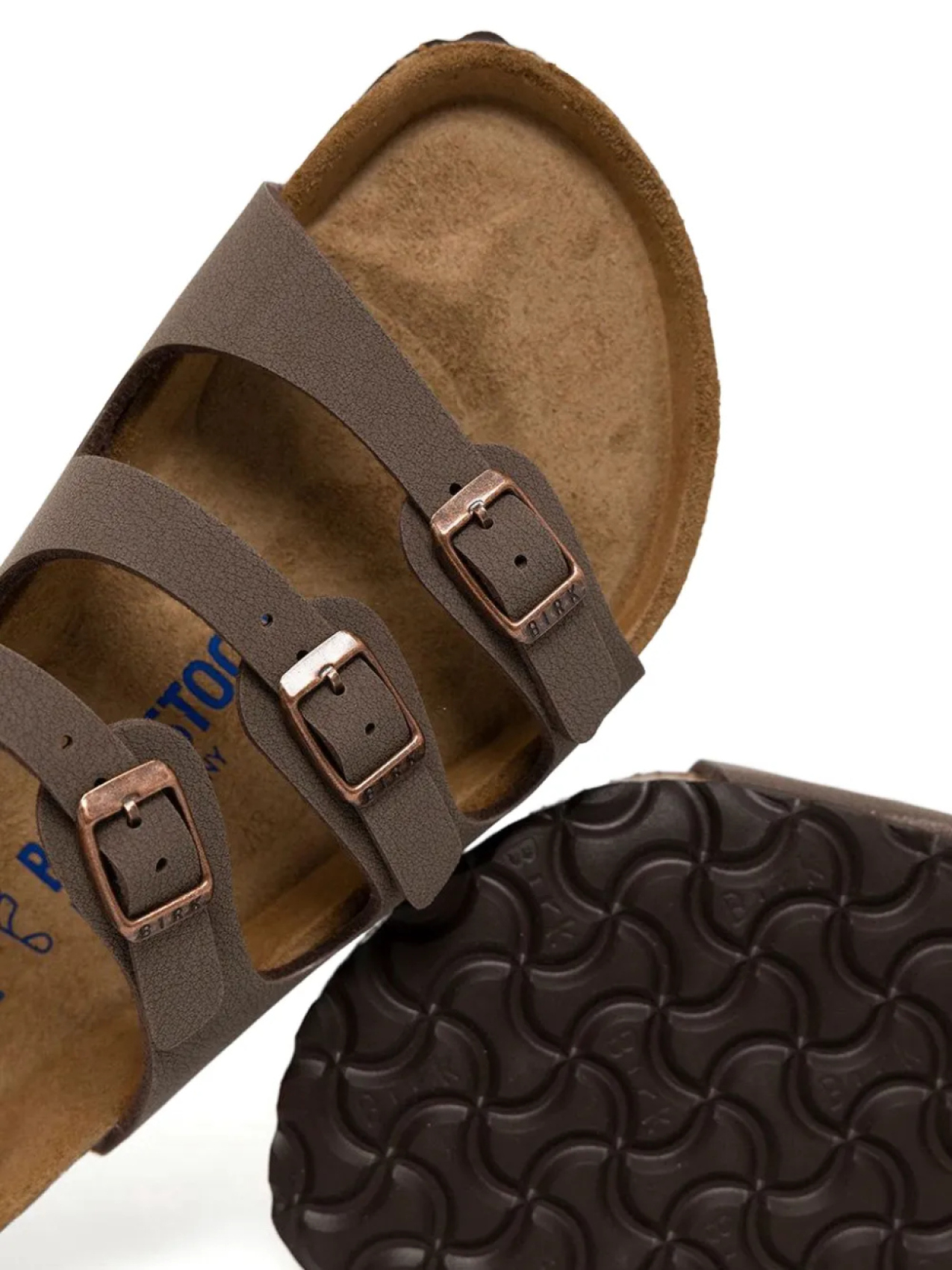 Сандалии-слайды Florida с тремя ремешками Birkenstock, коричневый — фото 3