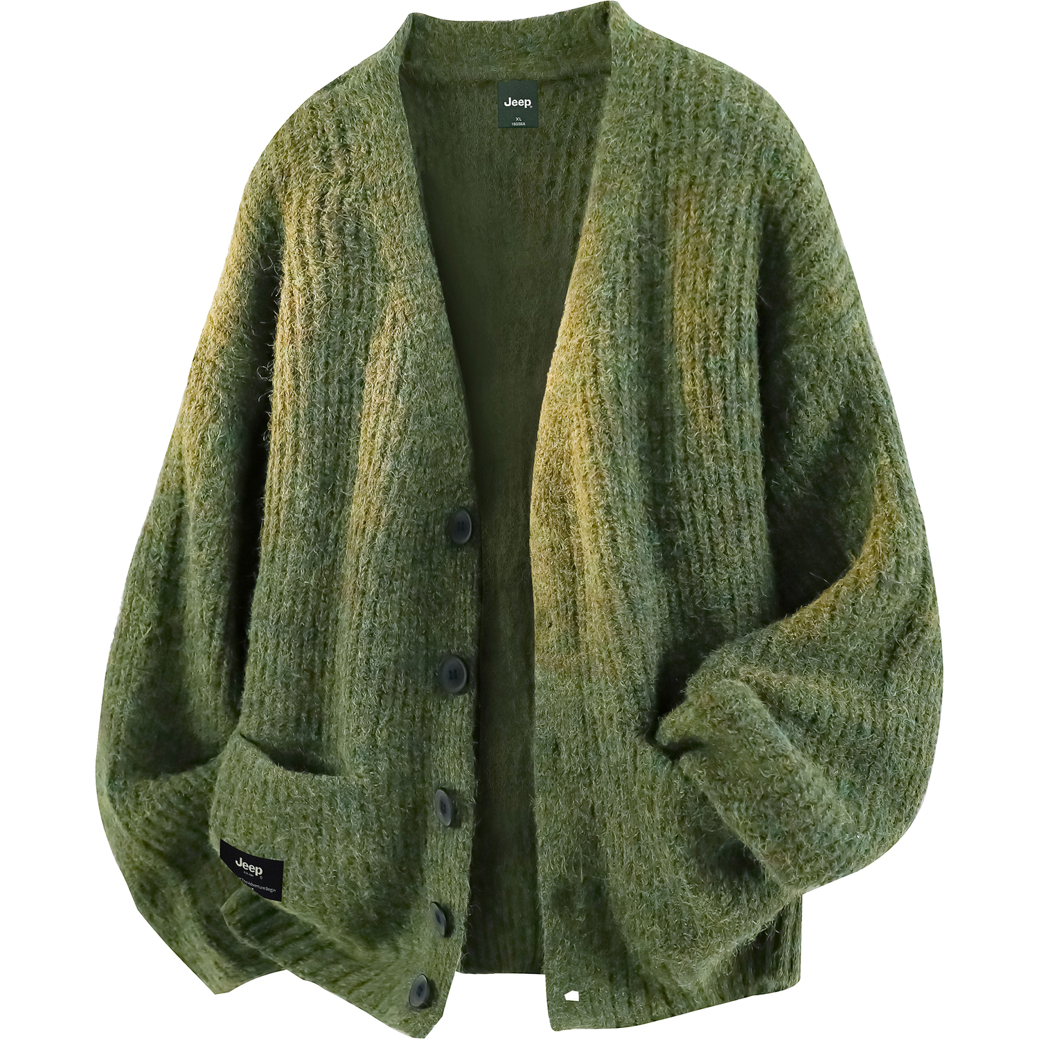 

Вязаный свитер для верховой езды Casual Collection Unisex Jeep, зеленый