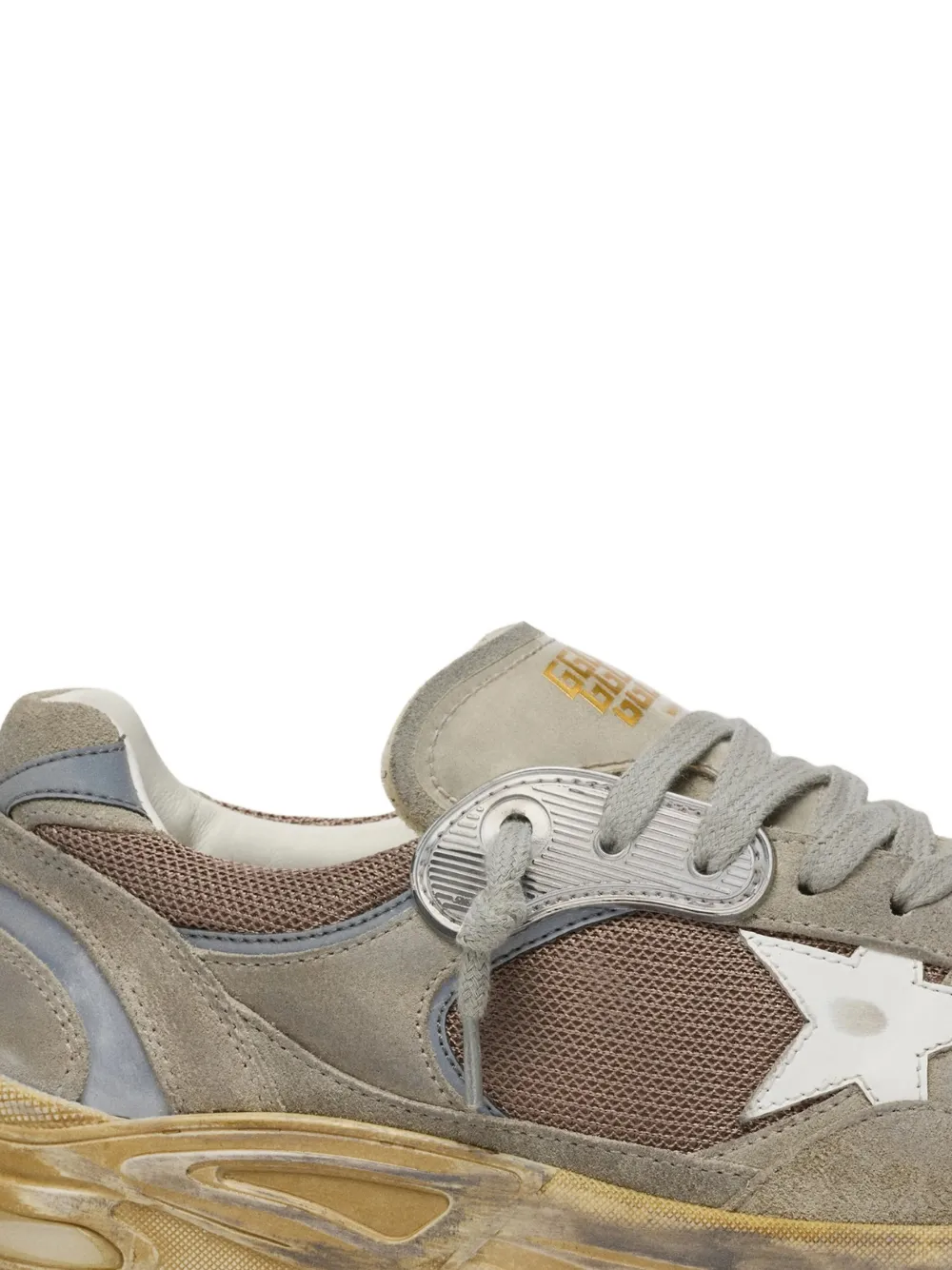 Декорированные кеды на шнуровке Golden Goose, серый — фото 4