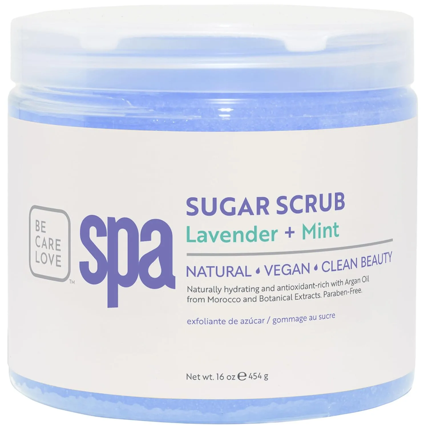 BCL Spa Calming Lavender Mint Sugar Scrub - Профессиональный успокаивающий скраб для тела для расслабления, успокоения, ухода за собой, ароматерапии, увлажняющий эксфолиант, произведено в США, 450 мл 453.60 г (1 шт.)