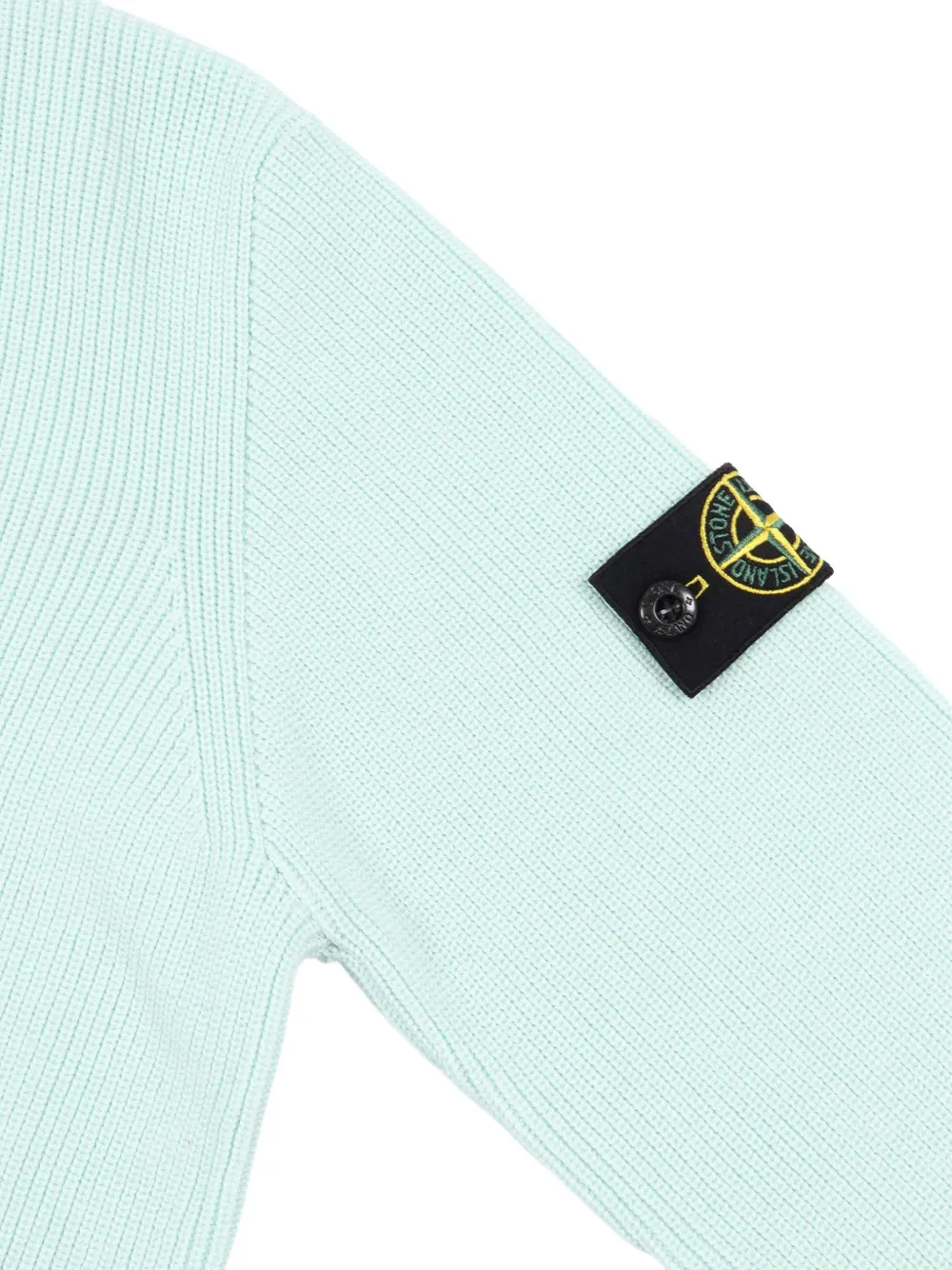 Рифленый свитер с нашивкой-логотипом Stone Island Junior, синий — фото 3