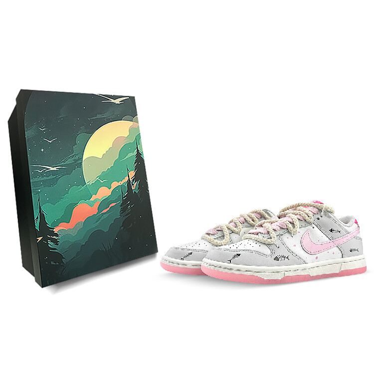 

Кроссовки Nike Dunk Skateboard Shoes Women's Low-Top Pink/Gray