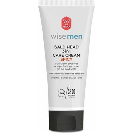 

Крем для ухода за лысой кожей Wise Men 3 в 1, пряный - Spf20, 100 мл Vican