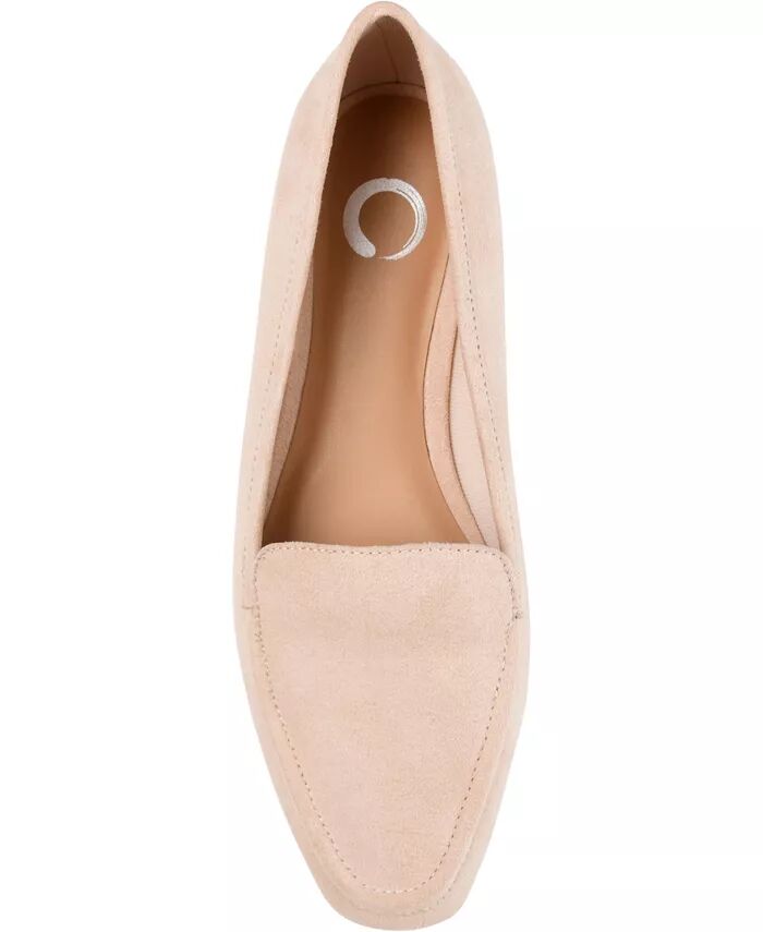 Женские мокасины Tullie Square Toe Journee Collection, коричневый/бежевый — фото 4