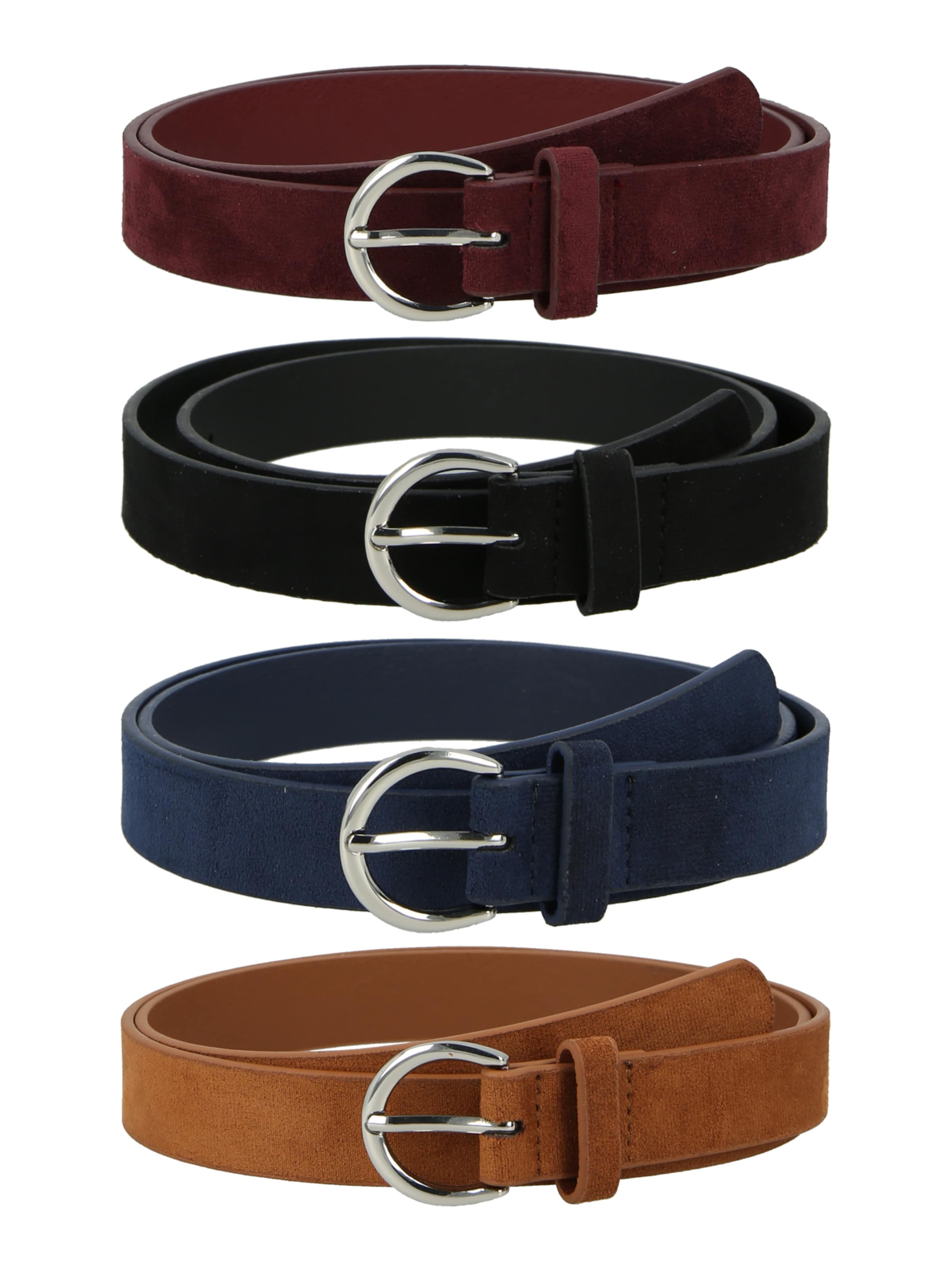 

ABOUT YOU Ремень в цветах Marine Blue, Cognac, Red, Black