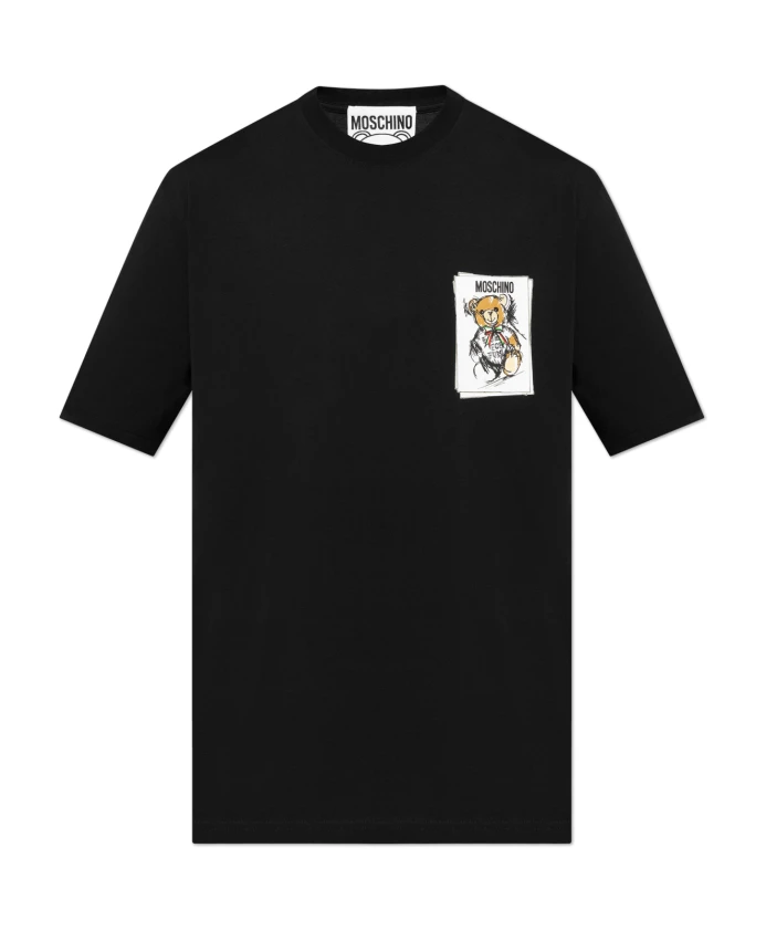 

Футболка с принтом Moschino, черный