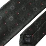 Темно-серый 100% шелковый фантазийный регулируемый мужской галстук Dolce & Gabbana — фото 3