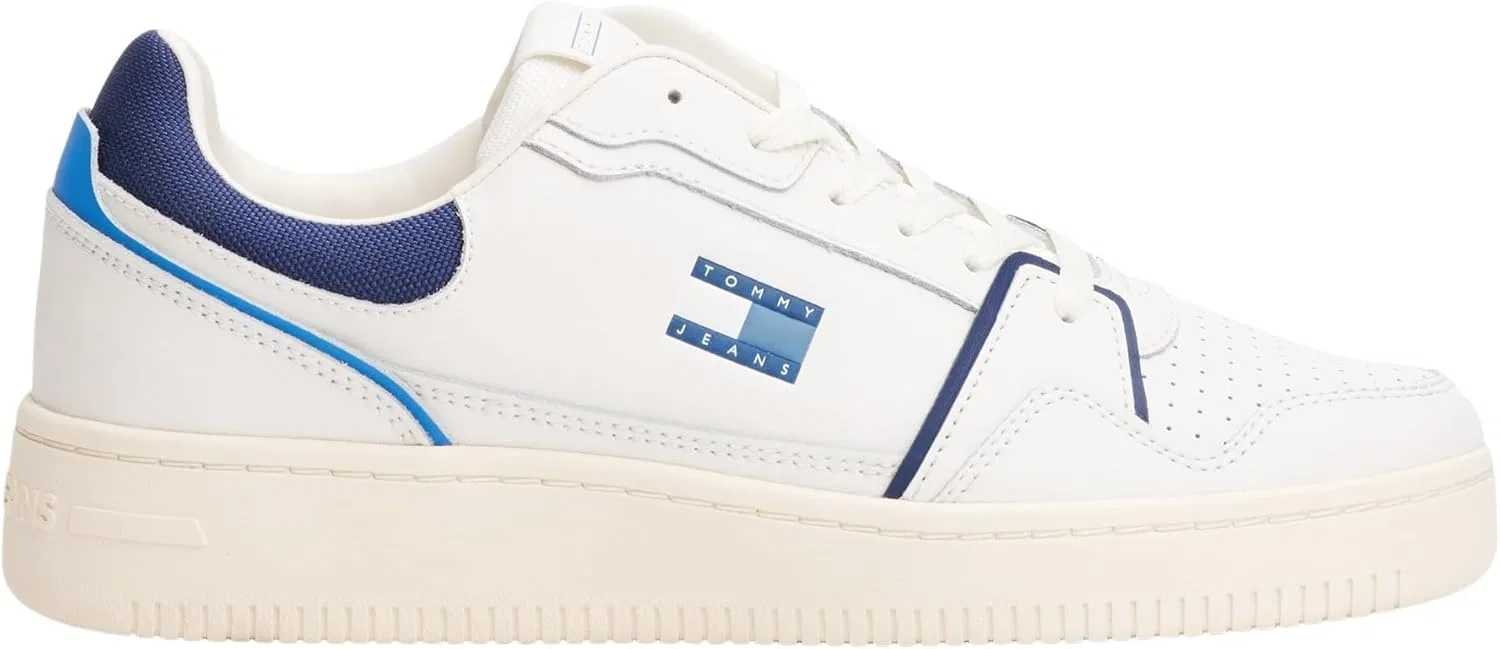 Кроссовки Tommy Jeans Herren Cupsole Sneaker Retro Basket Low Top, Navy Blue — фото 4