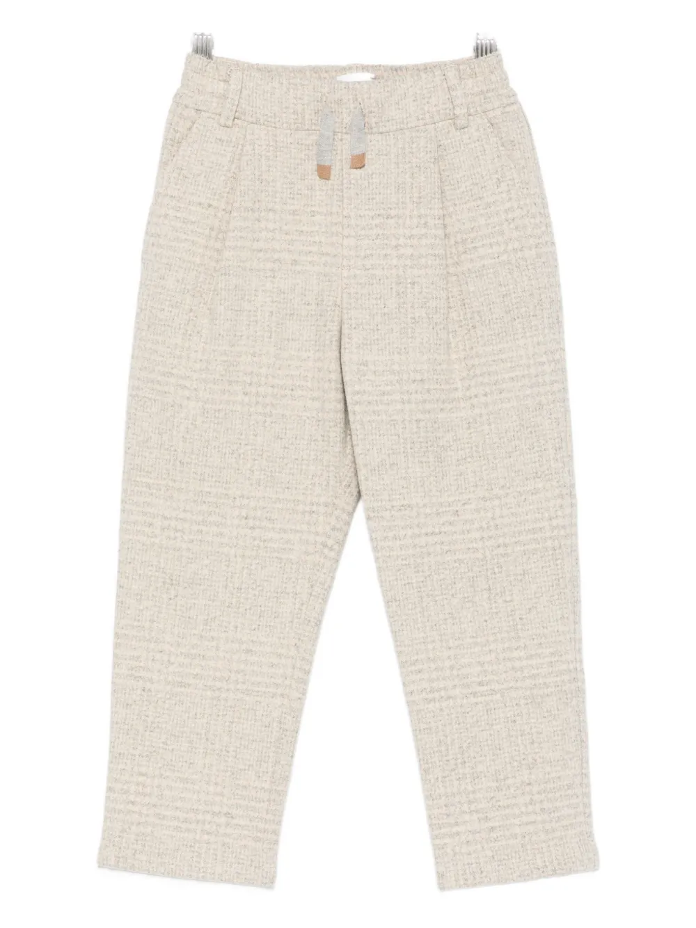 

Клетчатые брюки Eleventy Kids, нейтральный