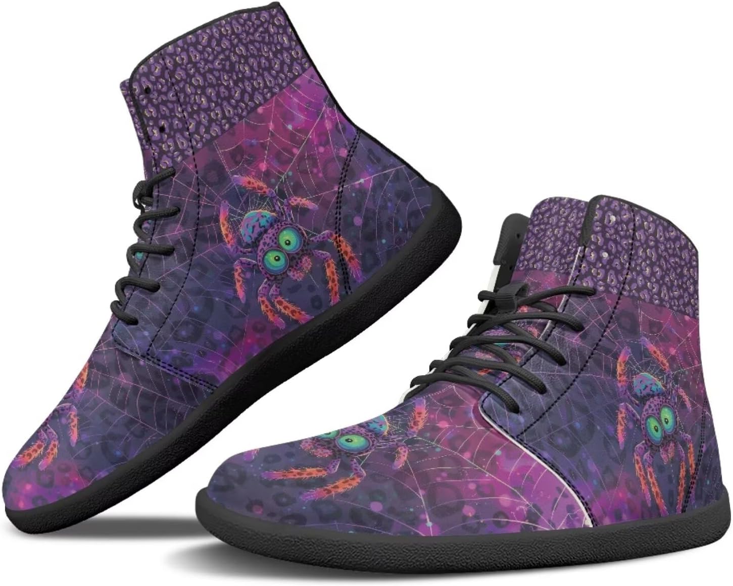 

Мужские высокие зимние ботинки Binienty Barefoot Zero Drop для походов, водонепроницаемые, из искусственной кожи, пурпурный