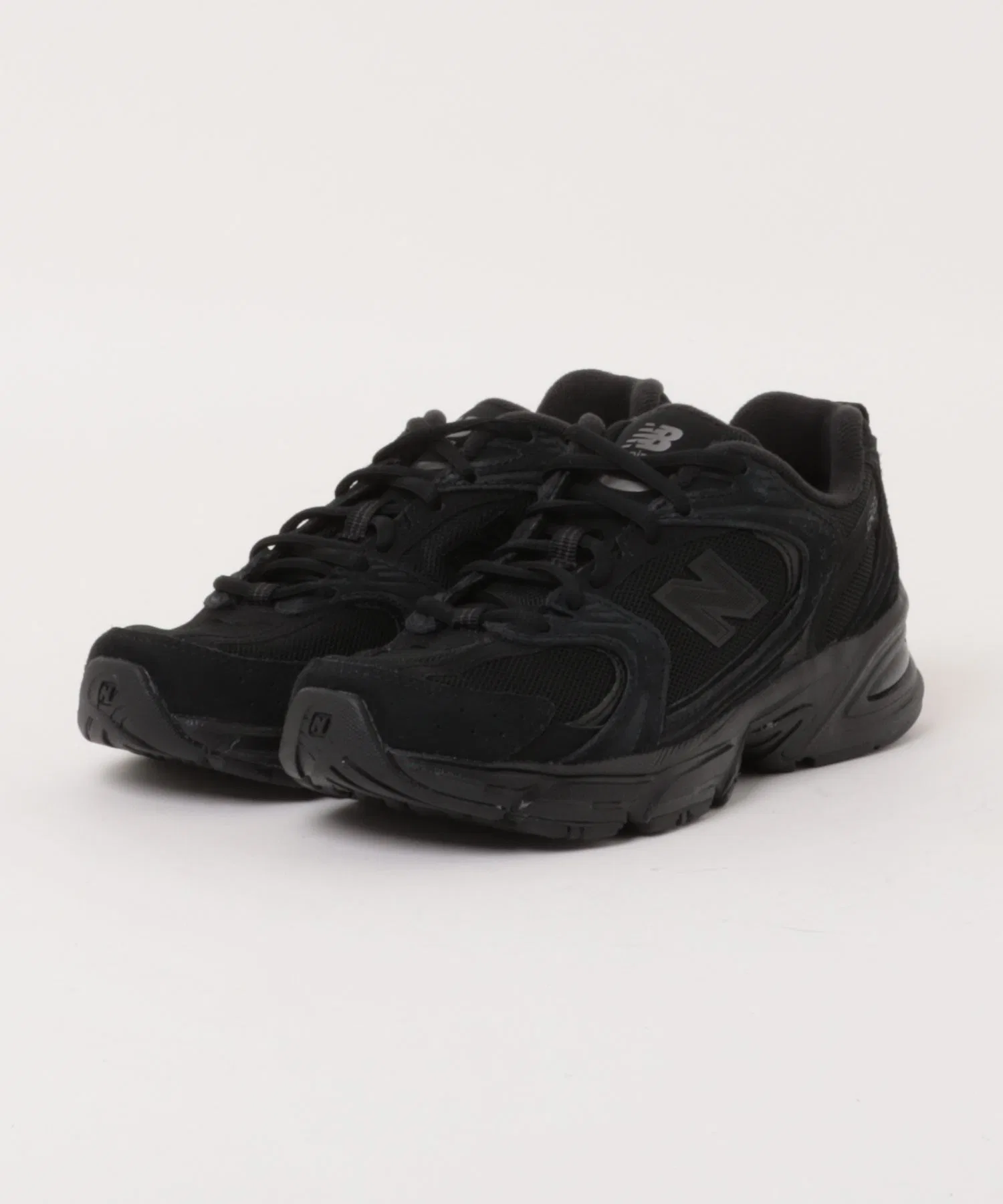 Мужские кроссовки New Balance U530 из натуральной кожи чёрные