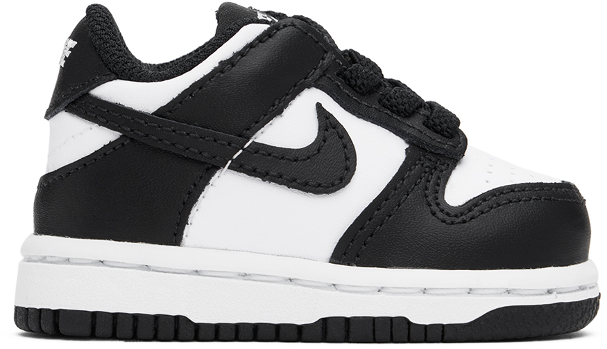 

Детские белые и черные кроссовки Dunk Low Nike
