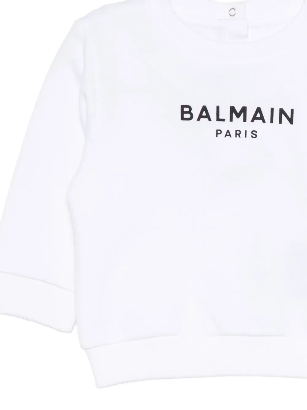Хлопковая толстовка с логотипом Balmain Kids, белый — фото 3
