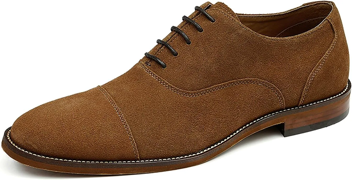 Мужские туфли Santimon ручной работы из замши с закрытым носком Oxfords, модные деловые дерби — фото 2