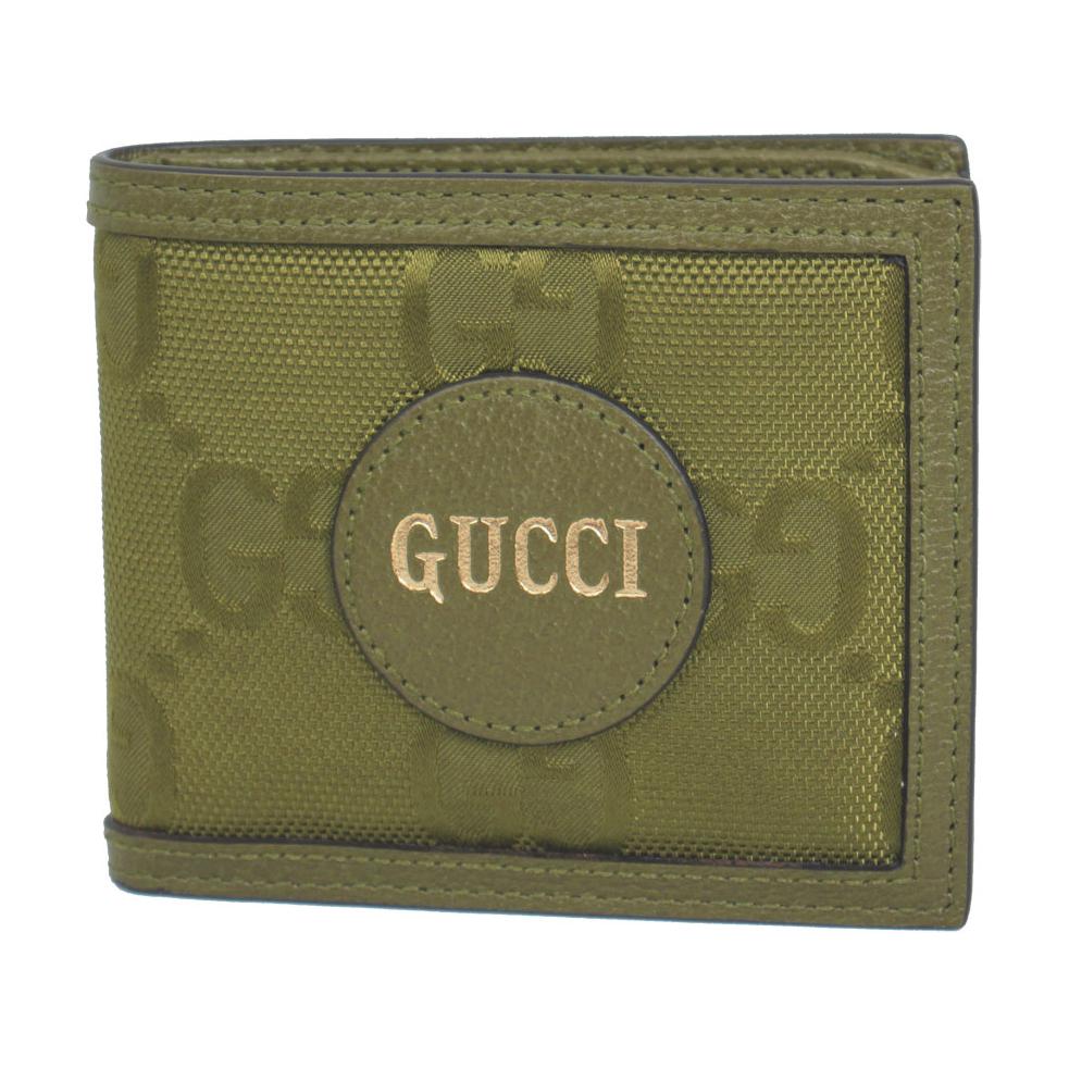 

Кошелёк мужской зелёный GUCCI из переработанного нейлона с кожаными деталями