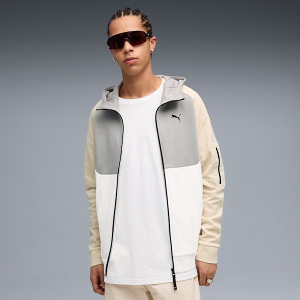 

Мужская толстовка с капюшоном на молнии Pumatech, белый