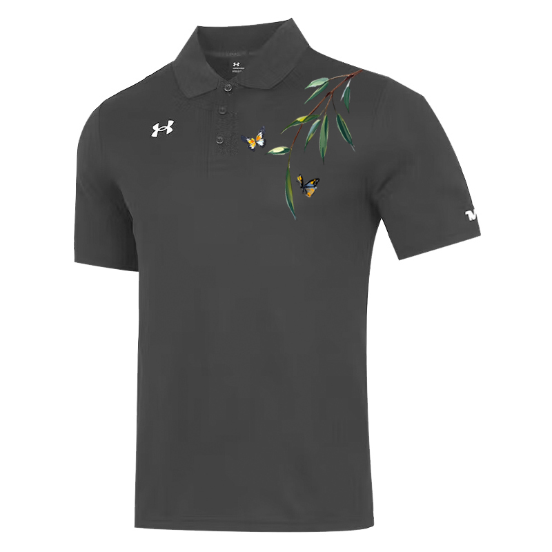 

Быстросохнущая короткая футболка-поло Unisex Under Armour, серый