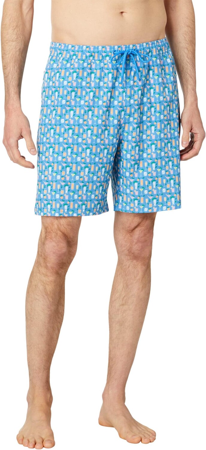 

Пляжные шорты Johnston & Murphy Cocktail Print Swim Shorts, синий