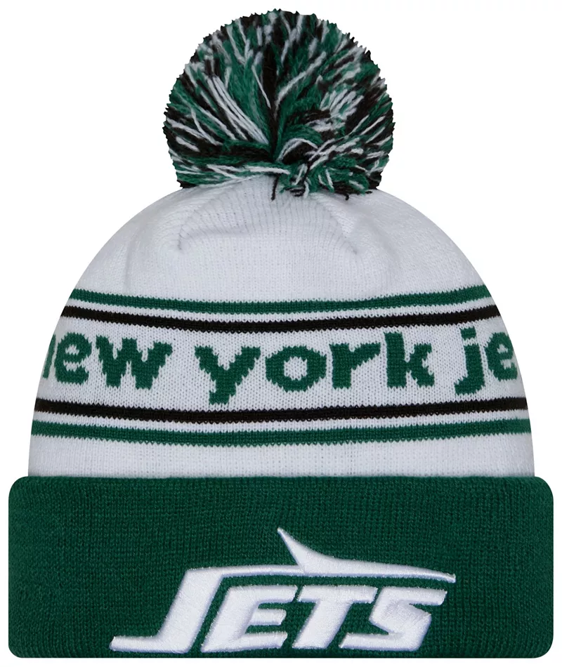 

Мужская цветная вязаная шапка New Era New York Jets Team Team с полосками