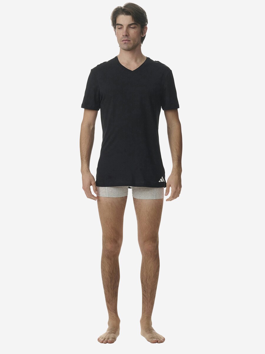 Рубашка ADIDAS SPORTSWEAR Active Core Cotton, черный/белый — фото 4