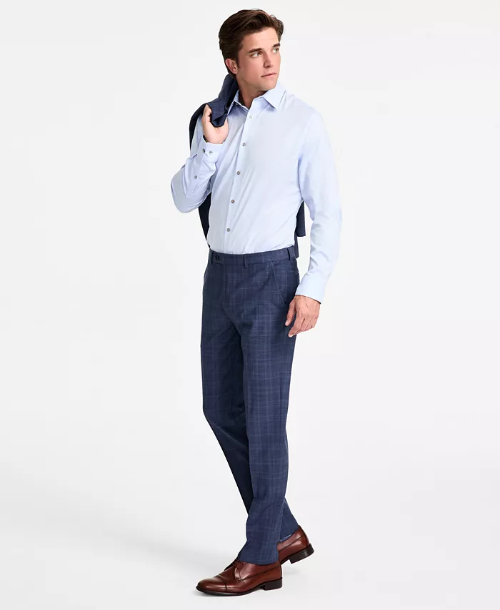 Мужские классические брюки Slim-Fit из шерстяной смеси Calvin Klein, синий — фото 2