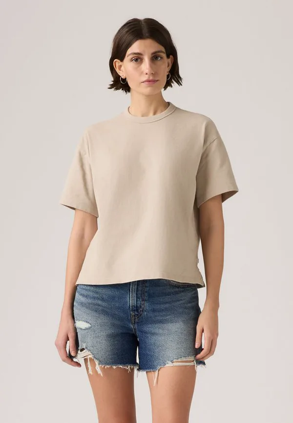 Винтажная футболка, базовая футболка Levi'S, Garment Dye Chateau Gray