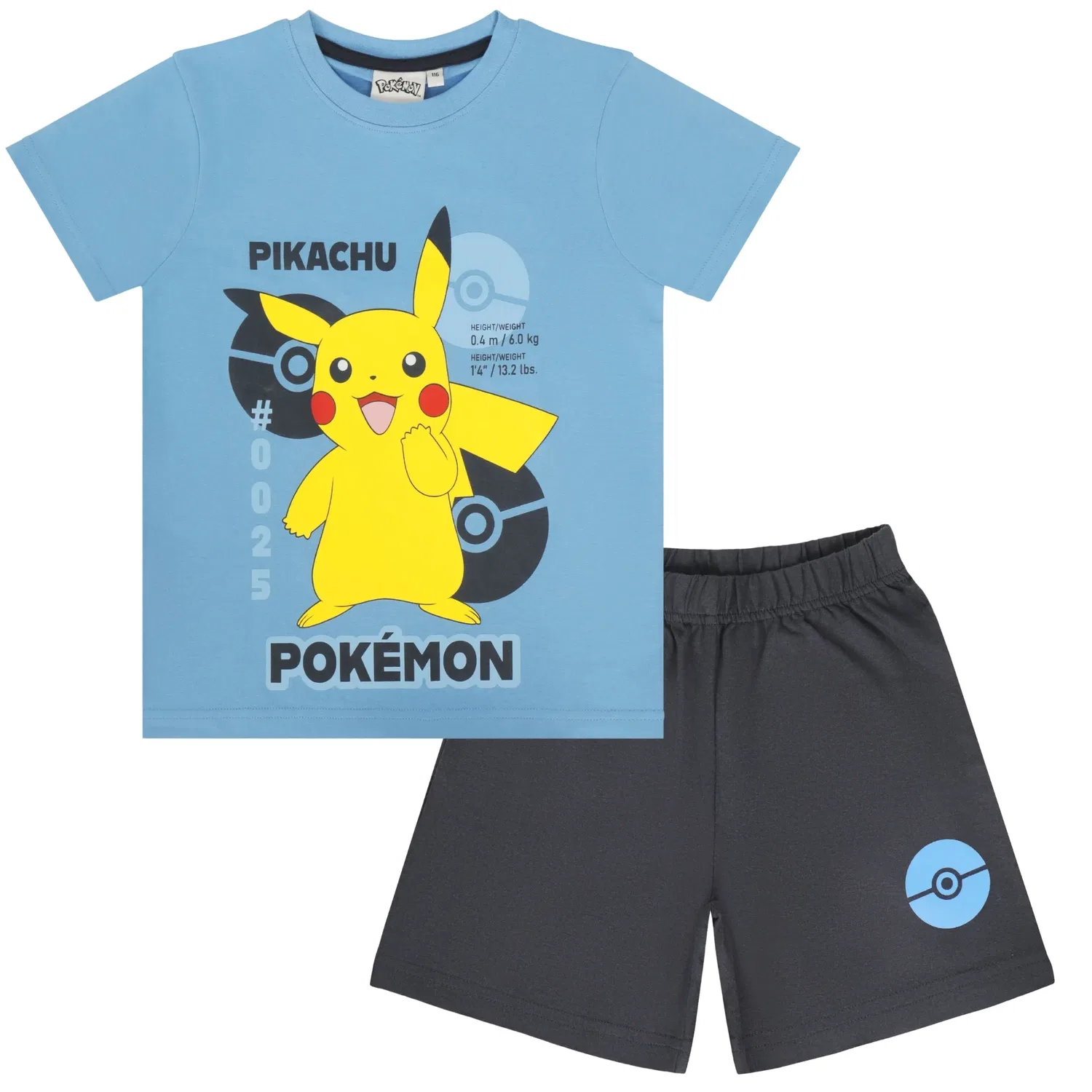 Пижама с Pikachu, Pokémon, зеленый