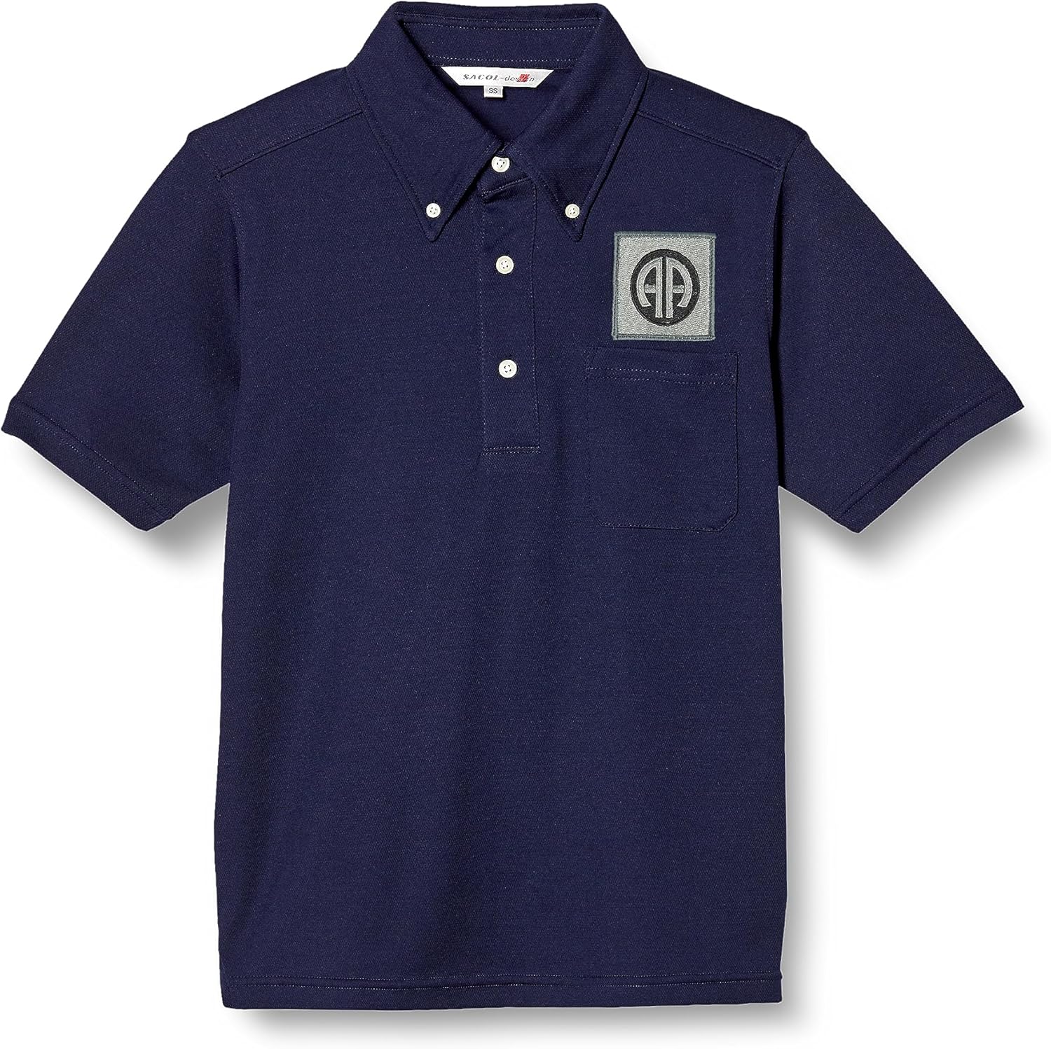 

Поло F-Style F-SD021123, эмблема армии США, влагоотводящая, быстросохнущая, с карманами, на пуговицах, с коротким рукавом, темно-синяя