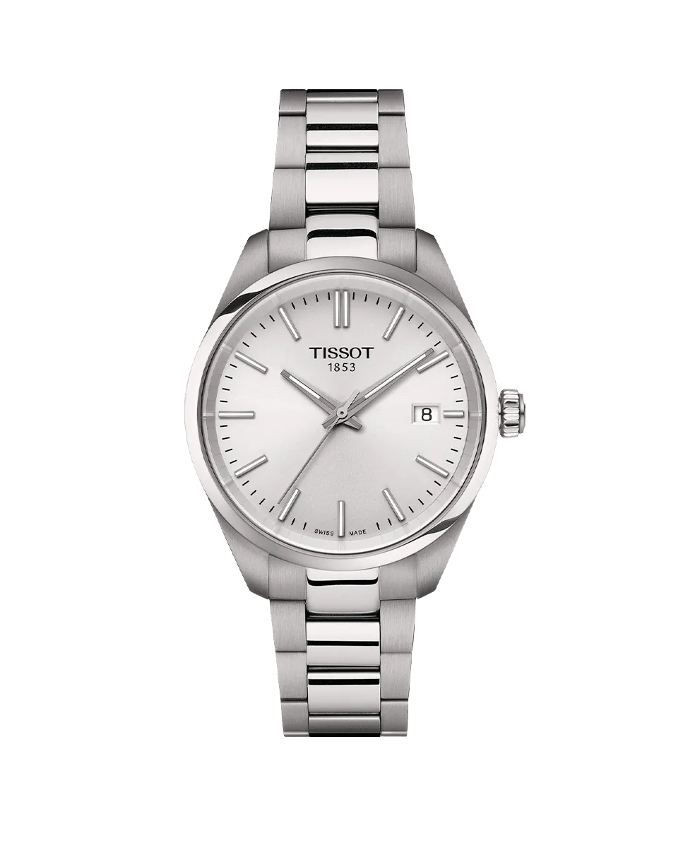 

Женские часы PR100 из стали 34 мм серебристого цвета Tissot, серебряный