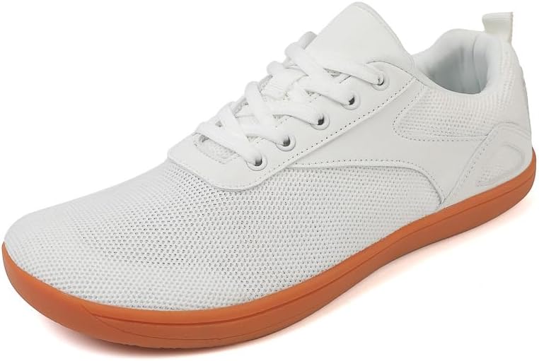 

Мужские кроссовки с широкой носочной частью, босоножки, дышащая сетка, нулевая разница в подошве, для ходьбы, тенниса, бега, тренировок и джоггинга Generic, белый