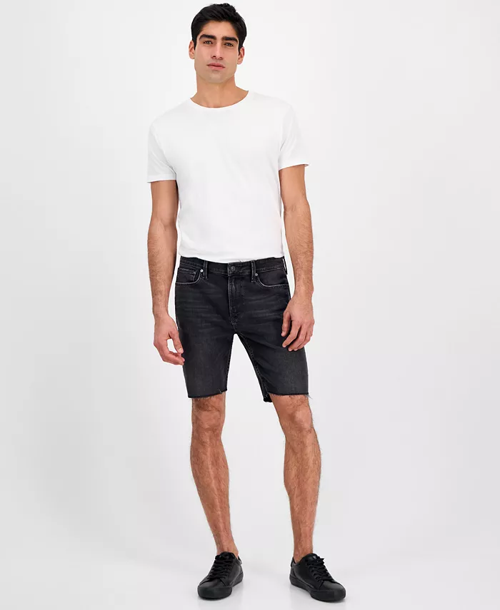 

Мужские шорты Logan Slim Fit с необработанным краем, длина 9" GUESS, серый