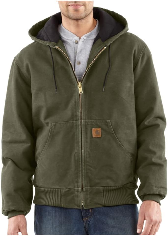 

Carhartt мужская утепленная стеганая куртка Big & Tall Sandstone Active, Army Green