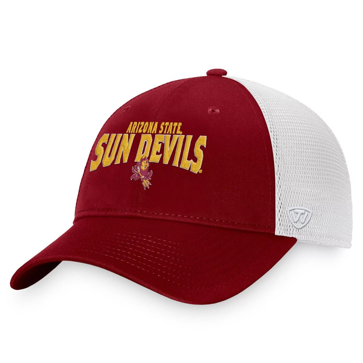 

Мужская кепка Top of the World бордового цвета штата Аризона Sun Devils Breakout Trucker Snapback