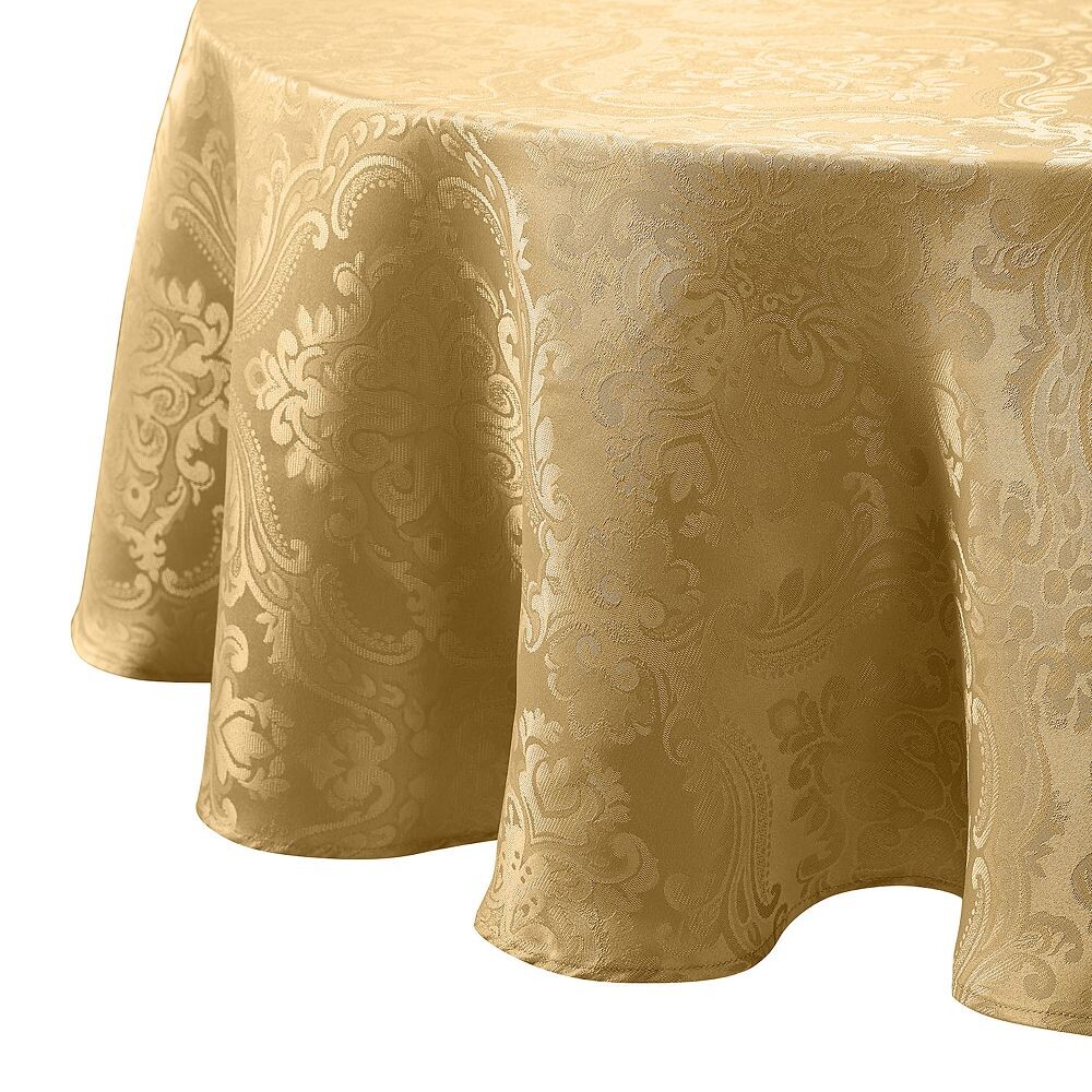 

Elrene Home Fashions Caiden Elegance Damask овальная скатерть 60 x 84 дюйма, золотой