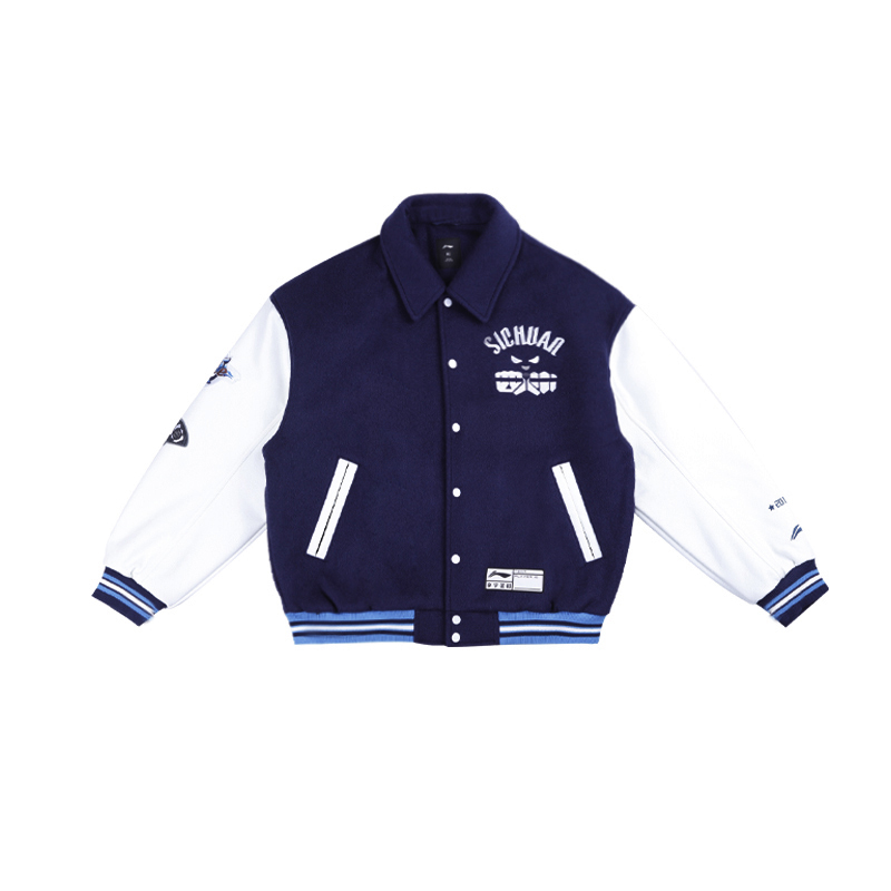

LINING Куртка CBA Collection сезона 24-25, команда Сычуань унисекс тёмно-корабельный синий, Dark Ship Blue