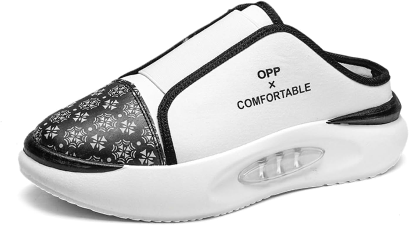

Мужские стильные шлепанцы Khwfjas, на скользящей подошве, с толстой подошвой, увеличивающие рост, легкие и с мягкой подошвой, подходят для повседневной носки и дома, черный